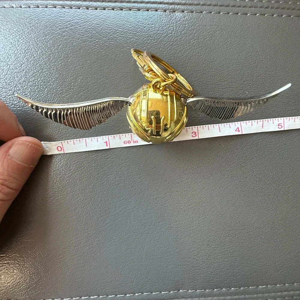 Harry Potter Golden Snitch Keychain Gold Silver Metal Quidditch Warner Bros 2021